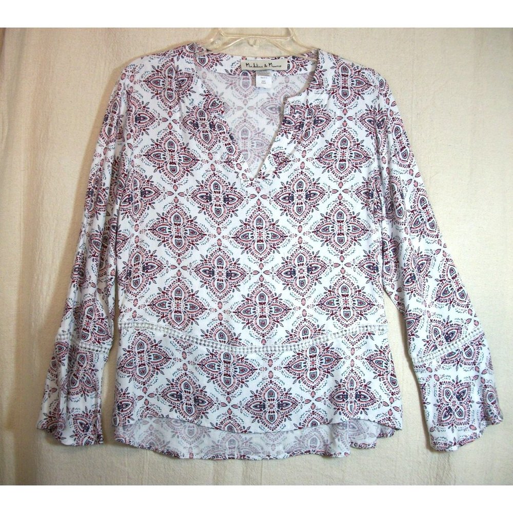 Madeline & Monroe, Women's long sleeve, 100% Rayon Tunic, sz Small